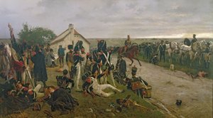 Poranek bitwy pod Waterloo: Francuzi czekają na rozkazy Napoleona, 1876